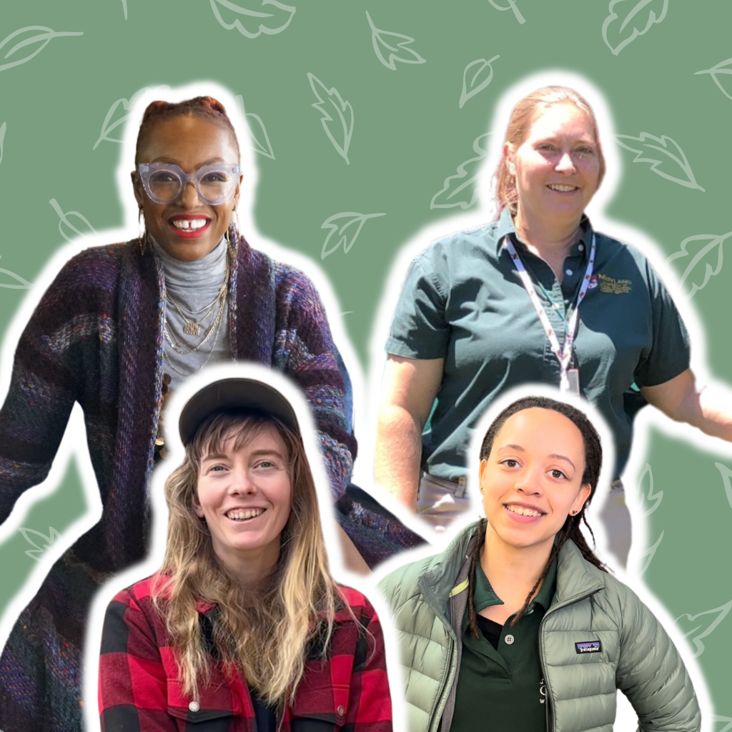 Women's History Month Header image, featuring from left to right: Angel Gregorio, Gaby Elliott, Maddie Hoagland-Hanson, and Anne Hairston Strang.