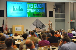 Mark Buscaino in 2012 speaking at a tree symposium.