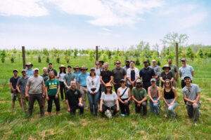 A group of people at the Casey Trees farm