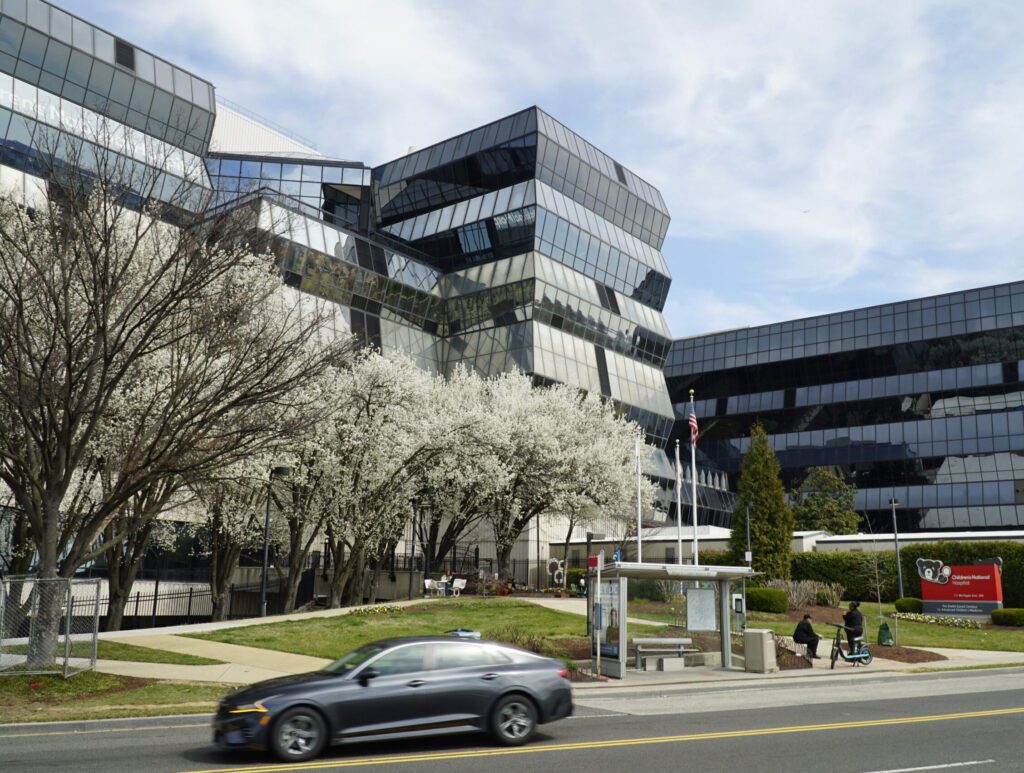 Bradford Pears located outside of the Children's National Hospital.