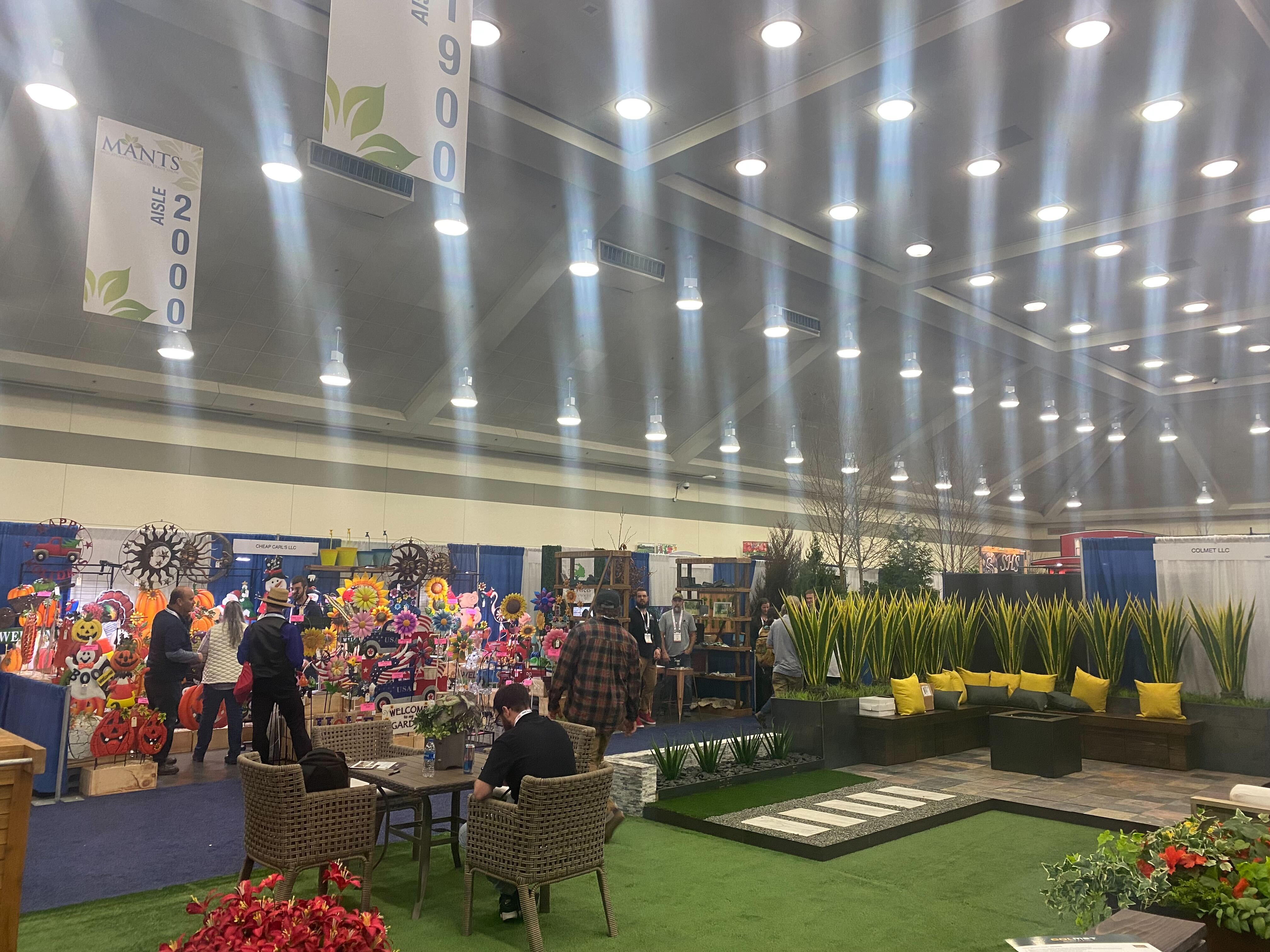 Our corner of the very large MANTS conference floor.