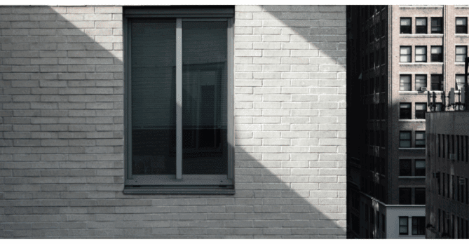 Shadows casting on a building