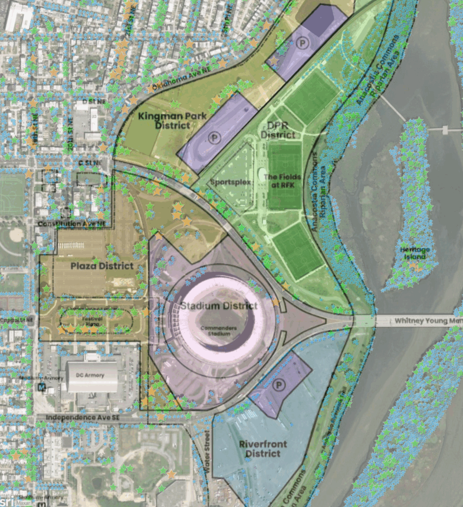 RFK Site Tree and Development Map Overly