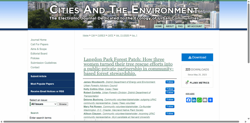 Cities and the Environment screenshot