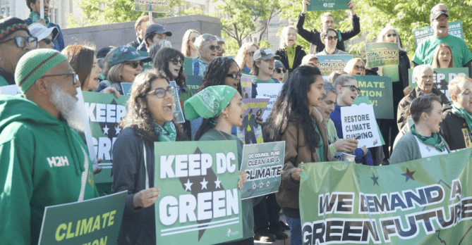 Green Budget Day rally crowd