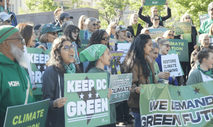 Green Budget Day rally crowd