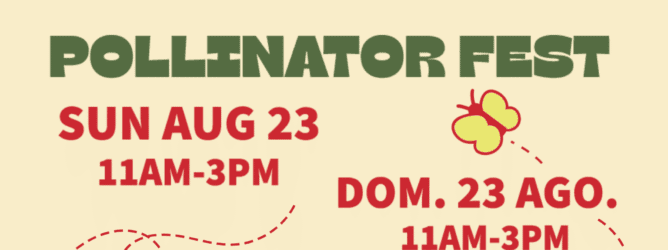 Graphic promoting Mt. Pleasant Pollinator Fest.
