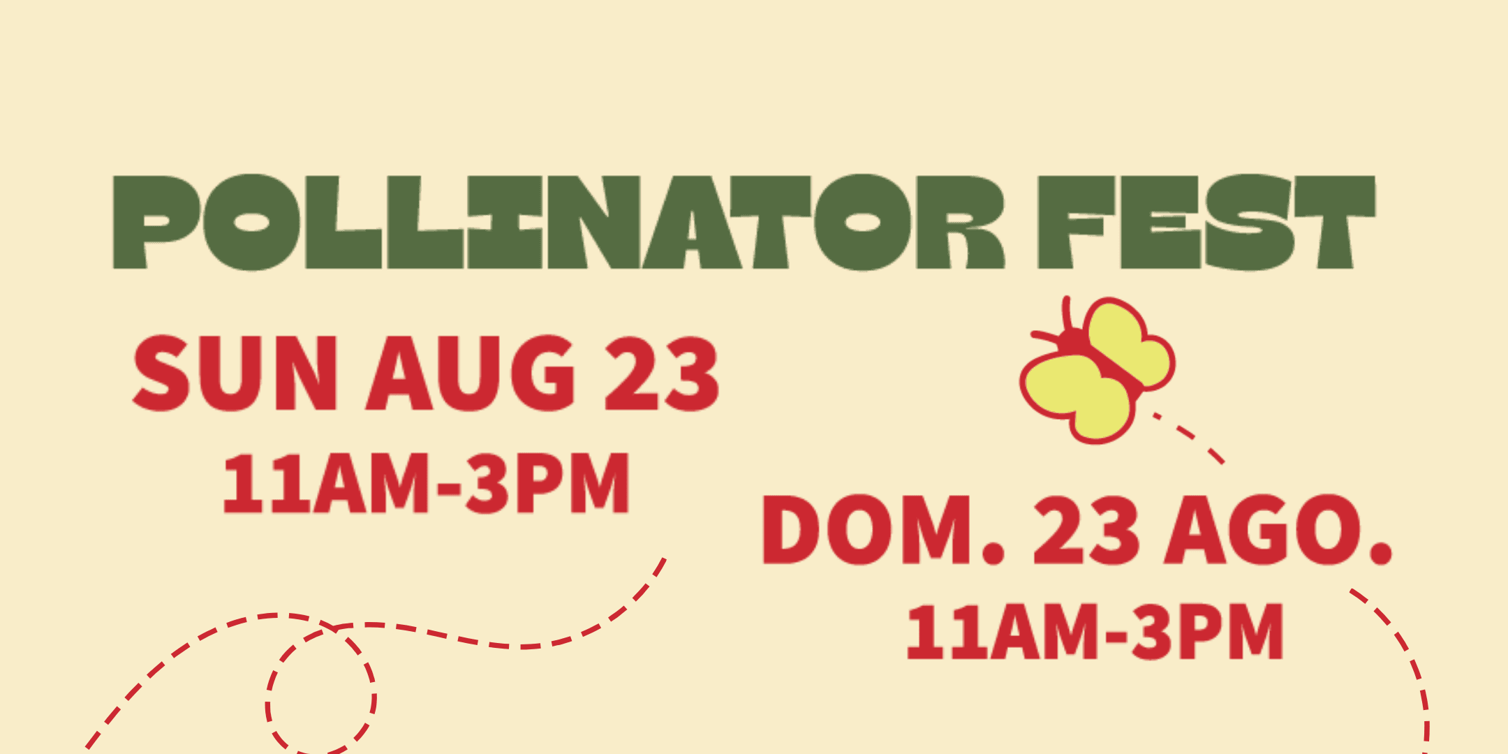 Graphic promoting Mt. Pleasant Pollinator Fest.