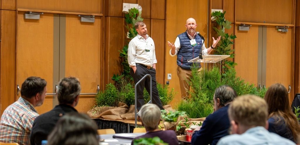 Urban Tree Summit speakers Jamie King and Dr. Beau Brodbeck.