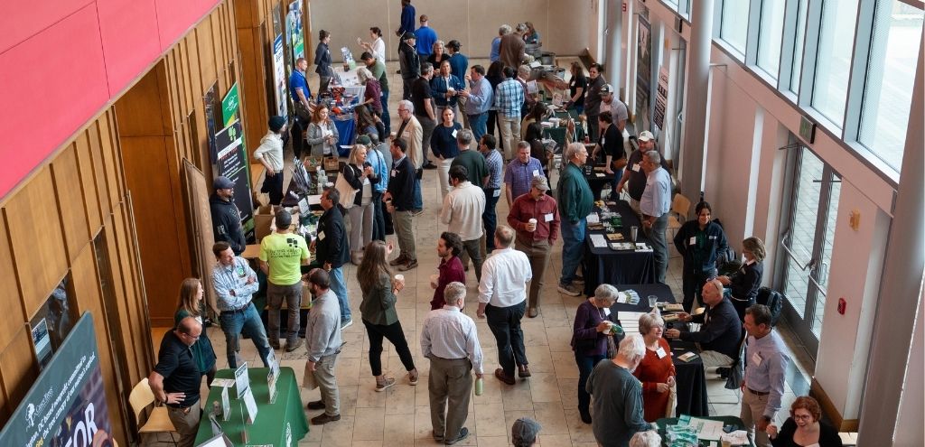 Attendees in the great hall of the Silver Spring Civic Center at the Urban Tree Summit.